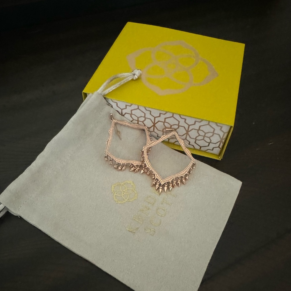 Kendra Scott rose gold Lacy fringe earrings